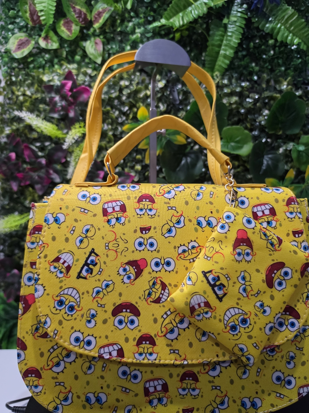 Yellow Cartoon Face Women's Satchel Bag - Unbranded